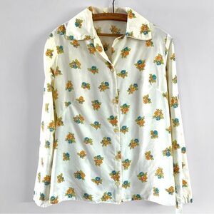 Vintage 1970’s Floral Print Collared Shirt